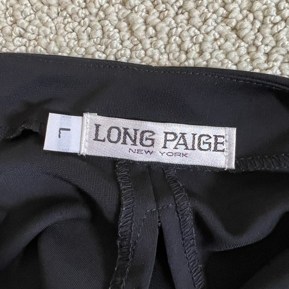 Long Paige New York Black Drape Top L - Picture 5 of 5